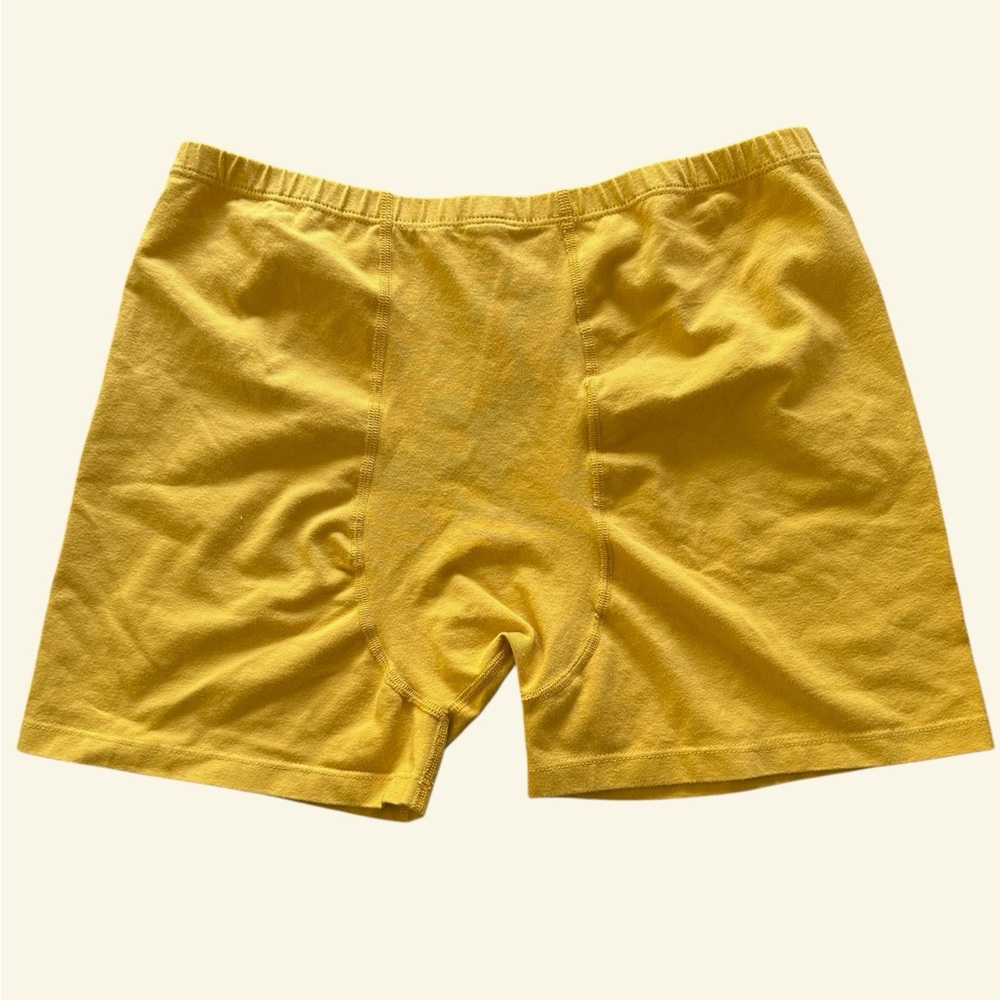 Pansy Organic Cotton Stretch Shorts, Made in USA, Golden Yellow, XL